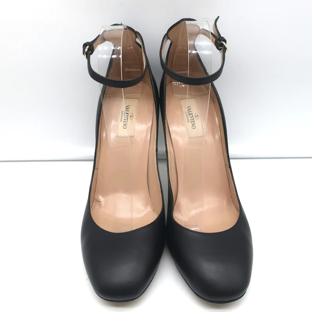 Valentino Tango Ankle Strap Pumps Black Leather Size 41 - Picture 3 of 12